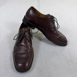 COLE HAAN Brown Leather Oxford Square Toe Dress Shoes Mens 10.5 M C07138 Chrty
